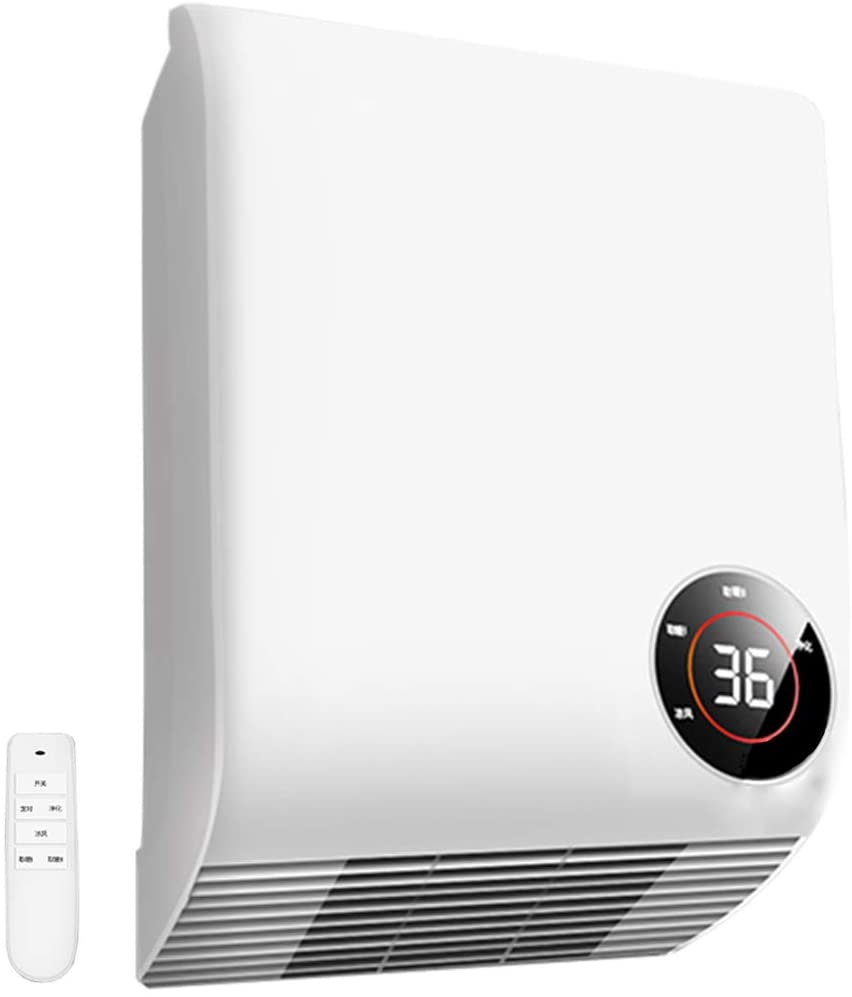 OCYE Space Heater, Multiple Safety Protection, Independent/Easy-to-Install Wall-Mounted Installation, Shower Heating, Home Heating, Drying Clothes, White