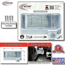 MG1000-450W, 12 Volt Exterior Motion Sensor RV LED Porch Utility Light, American Designed Bright RV Security Motion Porch Light, White