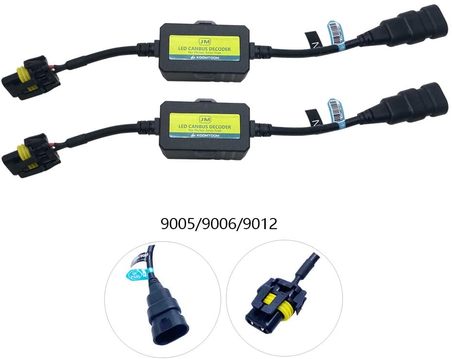 AnyCar Led Headlight Decoder 9005 9006 9012 Canbus Resistor Anti-Flicker Harness Headlight Bulb Decoder for 2019 4Runner