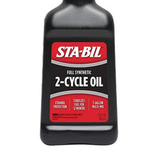 STA-BIL (22404-6PK Full Synthetic 2-Cycle Oil - with Fuel Stabilizer - 5 Gallon Mix - 50:1 and 40:1 Mix Ratios - Low Smoke Formula, 13 fl. oz. 6 Pack