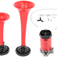 ROADFAR Super Loud Dixie Dual Trumpet Air Horn Compressor Kit 110db 12V Air Horns for Train Car Truck Boat RV Air Horn