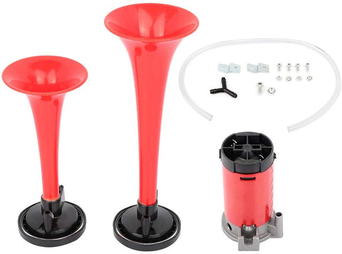 ROADFAR Super Loud Dixie Dual Trumpet Air Horn Compressor Kit 110db 12V Air Horns for Train Car Truck Boat RV Air Horn
