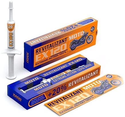 XADO Revitalizant EX120 Conditioner for Motorcycle and Small Engine Equipment (Blister Package, Syringe 8 ml) - Protectant Fluid - Rebuild and Restore Your Motor Metal Parts from Wear
