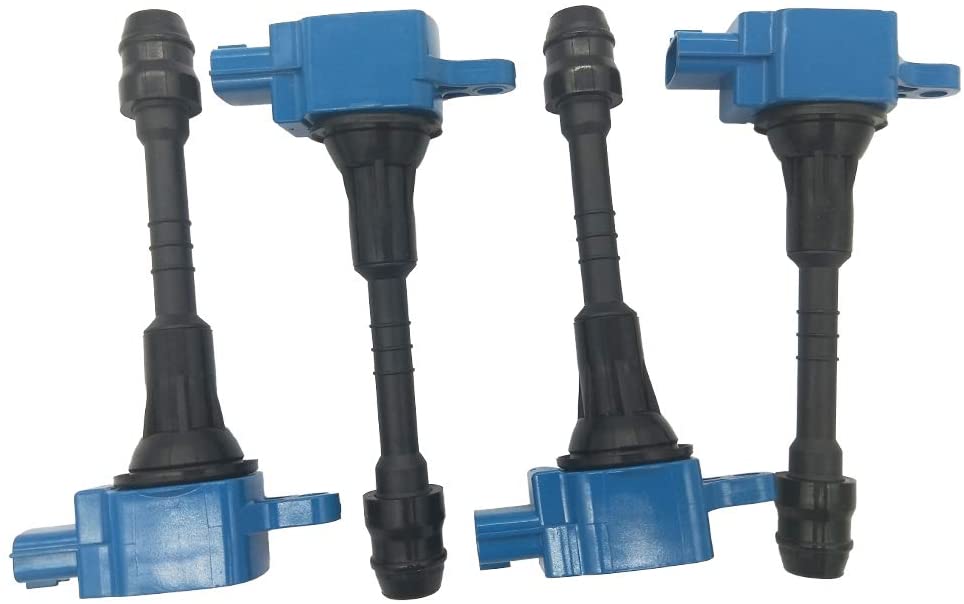 JESBEN 22448-6N002 22448-6N011 Set of 4 Ignition Coils Replacement for Nissan Sentra 1.8L 2001-2006 Almera N16 Primera P11 UF-351 UF351 UF548 UF-548 C1397 22448-6N015