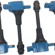 JESBEN 22448-6N002 22448-6N011 Set of 4 Ignition Coils Replacement for Nissan Sentra 1.8L 2001-2006 Almera N16 Primera P11 UF-351 UF351 UF548 UF-548 C1397 22448-6N015