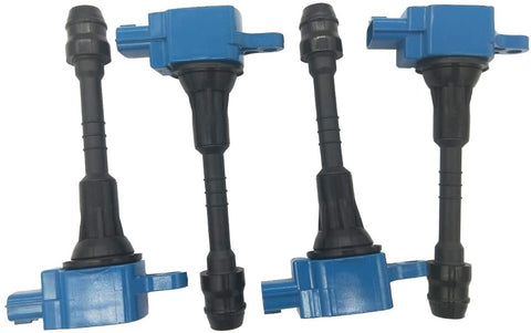 JESBEN 22448-6N002 22448-6N011 Set of 4 Ignition Coils Replacement for Nissan Sentra 1.8L 2001-2006 Almera N16 Primera P11 UF-351 UF351 UF548 UF-548 C1397 22448-6N015