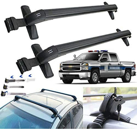 VPABES Universal Cars Lockable Bars Rack Aluminum Roof Rack Cross Bar Carrier Adjustable Window Frame Crossbar Top Rail Rack Max Load 75Kg