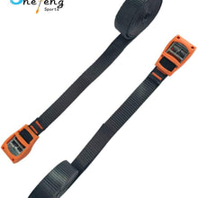 Onefeng Sports Tie Down Straps - 2Pk - 13' - 200 Lbs Load Cap - 500 Lb Break Strength Cargo Strap Your Kayak/SUP/Surfboard onto The Car with 'No Scratch' Silicone Buckle