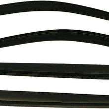Black Tinted Side Window Vent Visor Deflectors Rain Guards for Toyota Rav4 2019 2020 - 4 Piece set