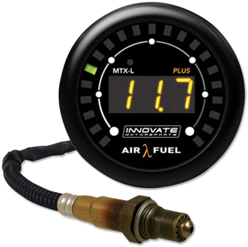 Innovate Motorsports 3918 MTX Series MTX-L Plus Wideband Gauge, Black/White, 52mm