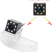 eHANGO Car Rear View Camera Bracket License Plate Lights Housing Mount for Mazda 6 M6 GH Mazda6 Ruiyi Mazda RX-8 (8 LED)