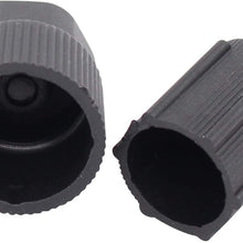 ApplianPar AC R134a Valve Cap Air Conditioning Service System Charging Port Cover Leakproof Hat A/C 13mm Low and 16mm High Pressure Side Pack of 10
