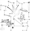 Siberian Bushing Polyurethane Rear Suspension Control Low Arm Inner Compatible with Mercedes GLK-Class X204 GLK200 2008-2013