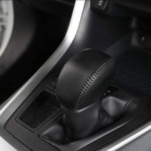 XITER For Genuine Leather Gear Shift Knob Cover Car Protect Accessories Case For Toyota RAV4 2019-2020 (BLACK)
