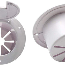 KABITA115 - POLAR WHITE RV Electric Power Cord Medium Round Cable Hatch 3.5" Cutout