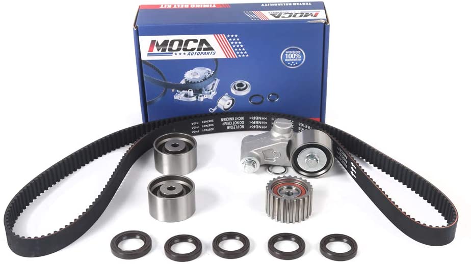 MOCA Timing Belt Kit with Tensioner for 1999-2011 Subaru Impreza & 1999-2010 Subaru Forester & 2006-2007 Subaru Outback 2.5L EJ22 EJ25 Engine #TCK304A