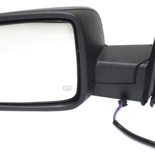 Kool Vue DG84EL Mirror for RAM 1500/2500 P/U 13-17 LH Power Man Fldg Heated Textured Black
