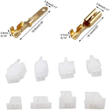 AutoRocking 380pcs Motorcycle Car Electrical Wire Connectors Kit, 2.8mm 2 3 4 6 Pin Header Crimp Wire Terminals