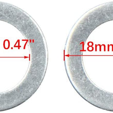 X AUTOHAUX 10pcs Universal Engine Oil Crush Washers Drain Plug Gaskets 12mm ID. 19.7mm OD. for Car