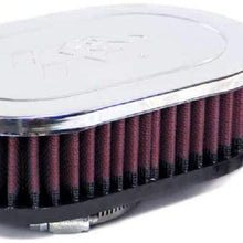 K&N Universal Clamp-On Filter: High Performance, Premium, Washable, Replacement Engine Filter: Flange Diameter: 2.5625 In, Filter Height: 2 In, Flange Length: 0.875 In, Shape: Oval, RA-076V