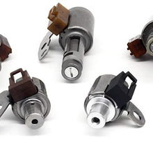 Transmission Shift Solenoid kit(5PCS) Replacement for Toyota Lexus Camry Corolla Estima Highlande Transmission Solenoid Kit U140E ES300 4 SP FWD V6 3.0L U140 RX 6 SP AWD V8 5.7L U240