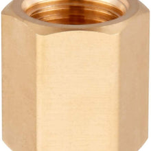 Minimprover 12 PCS Brass Inverted Flare Brake Line Union Adapter Fitting For 1/4" Tube (7/16"-24 Inverted Threads) For Automotive Brake Line Systems