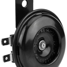 Amhousejoy Universal Motorcycle Electric Horn kit 12V 1.5A 105db Waterproof Round Loud Horn Speaker for Scooter Moped Dirt Bike ATV