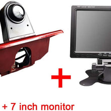 Car Third Roof Top Mount Brake Lamp Rear View Backup Camera for/Peugeot Expert 2007-2016/Fiat Scudo 2007-2016/Citroen Jumpy 2007-2016 (Camera+4.3 '' Rearview Mirror)