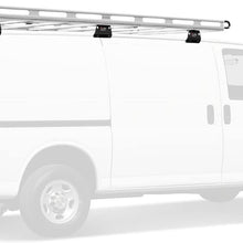 Vantech Aluminum H2 Cargo Rack 141.75" Long for a Chevy Express 1996-On Black