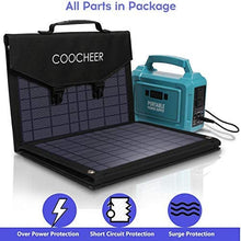 COOCHEER Solar Charger 120W Portable Solar Panel Foldable for Power Station Generator and Laptop Tablet GPS iPhone iPad Camera for Emergency Hurricane Home