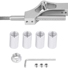 Car Gear Shift Knob Extender Shifter Extension Stainless Steel Adjustable Height Lever Extension for Manual Shift Knob (Black)