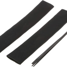 Fangfang Pair Black Neoprene Motorcycle Fork Gaiter Boot Seal Socks Covers Protector Durable Cable Ties for Extra Security