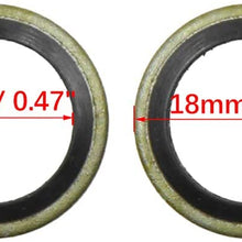 X AUTOHAUX 20pcs Engine Oil Crush Washers Drain Plug Gaskets 12mm ID. 18mm OD. Bronze Tone for Car