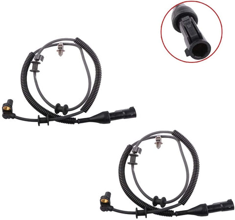 MOSTPLUS 2Pcs (Front Left + Front Right) ABS Speed Sensor Compatible for 06 07 08 Ford F-150 4.2 4.6 5.4L 4WD SU10066 5L3Z2C204A