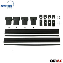 OMAC Roof Racks Cross Bars Carrier Cargo Racks Rail Aluminium Black Set 2 Pcs. for Mercedes M Class W166 2011-2015