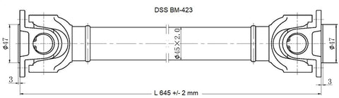 DSS Drive Shaft Assembly Front BMW 525xi (2006-2007), BMW 528i xDrive (2010), BMW 528xi (2008), BMW 530xi (2006-2007)