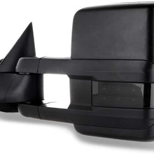 cciyu Tow Mirrors Car Mirrors Towing Mirrors Fit for 2003-2006 Chevy GMC Sierra Pickup Yukon Yukon XL Yukon Denali Cadillac Escalade All Model with Power Heated Turn Signal Backup Light