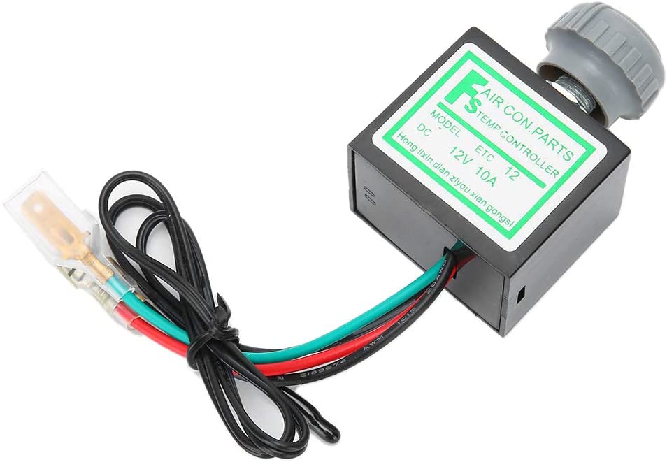 iFCOW Automotive Air Conditioning Electronic Thermostat Switch 10A Car Air Conditioner Electronic Thermostat Switch Temperature Control Auto Accessory(24V)