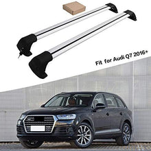 Kingcher Crossbars for Audi Q7 2016 2017 2018 2019 2020 2021 Baggage Luggage Lockable Roof Rack Rail Cross Bar