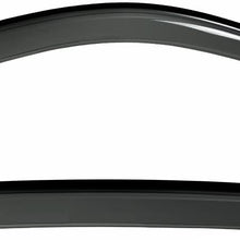 VioGi New 4pcs for 07-13 Chevy/GMC Crew Cab Pickup Dark Smoke Out-Channel/Outside Mount Style Wind Sun Rain Guard Vent Shade Deflector Window Visors