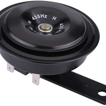 Dibiao Motorcycle Snail Horn,12V 110dB 435HZ Motorcycle Car Loudspeaker Waterproof Metal Black Loud Electric Snail Horn