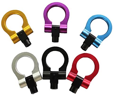 Graven Car Trailer Hook Draw Hook for Japanese Black Red Purple Silver Gold - (Color: Black)