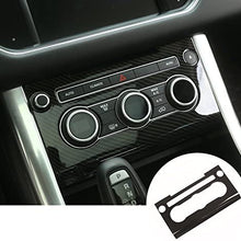 Carbon Fiber Style Console Air Conditioner Button Frame Cover Trim for Land Rover Range Rover Sport 2014-2017