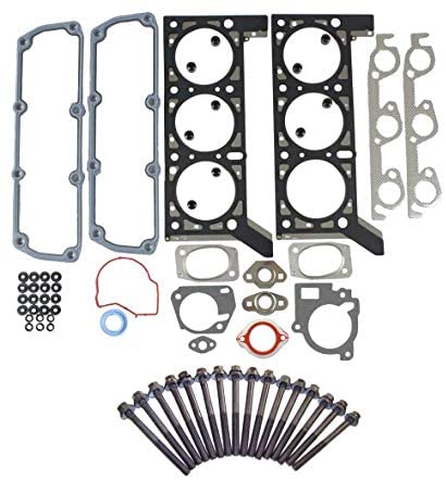DNJ Head Gasket Set with Head Bolt Kit For 2001-2004 for Chrysler Town & Country 3.8L 3778cc 231cid V6 OHV