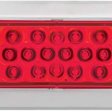 GG Grand General 76522 Red/Red LED Strobe Light (Oval Pearl Grommet and Pigtail)
