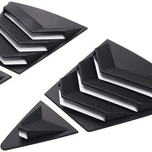 IKON MOTORSPORTS | Window Louvers Compatible With 20-21 Toyota Corolla | Matte Black Rain Sun Shade Guards Quarter Panel Side 4PC Set