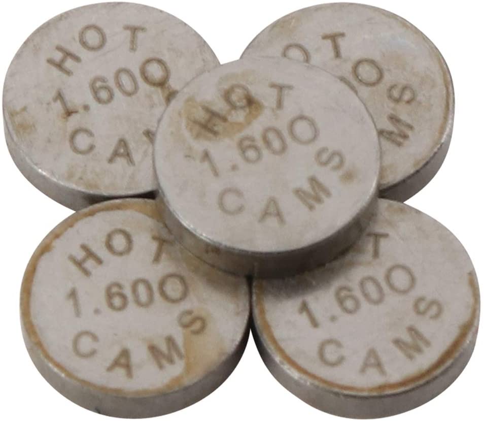 Hot Cams 1.60mm 5 Piece Shim Kit 5PK748160 for Honda CRF, Kawasaki KX, Suzuki RMZ & Yamaha WR YZ Dirt Bikes