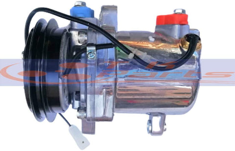 TKParts New A/C Compressor SV06E for 155 Kubota excavator 447260-5351 Voltage 12V
