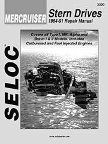 New Seloc Mercruiser Sterndrive Motor Engine Repair Manual 1964-91 SEC 3200