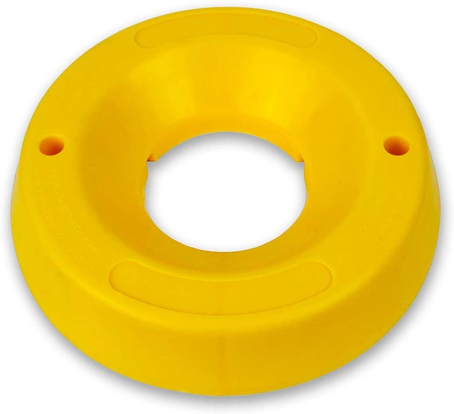 Zento Deals Trailer Tongue Jack Wheel Dock Durable Trailer Wheel Stopper, Highly Visible Yellow Jack Caster Chock Premium Quality